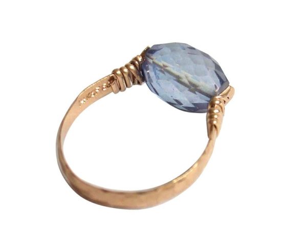 Gemshine - Damen - Ring - Spannring - Vergoldet - Amethyst - Blau, Ringgröße:56 (17.8) - Image 4