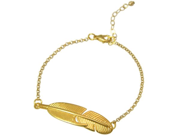 Gemshine - Armband - Feder - Vergoldet - Boho - Image 3