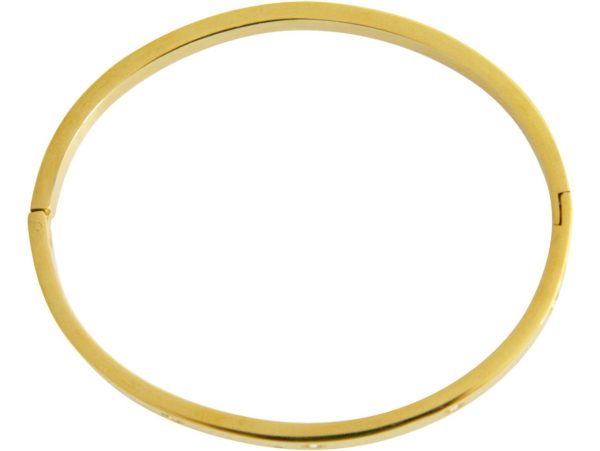Gemshine - Damen - Armband - Armreif - WISHES - Sparkle - Glanz - Funkeln - Gold - 4 mm - Image 3