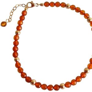 Gemshine - Damen - Armband - Vergoldet - Bernstein - Gelb - Orange