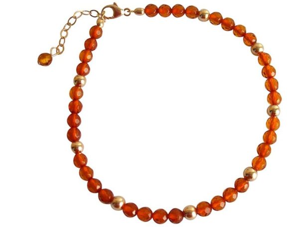 Gemshine - Damen - Armband - Vergoldet - Bernstein - Gelb - Orange