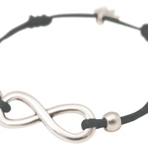 Gemshine - Damen - Armband - WISHES - INFINITY - Silber - Grau