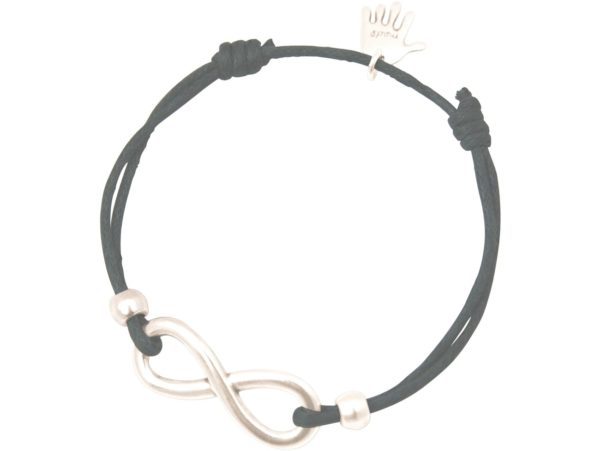 Gemshine - Damen - Armband - WISHES - INFINITY - Silber - Grau - Image 3