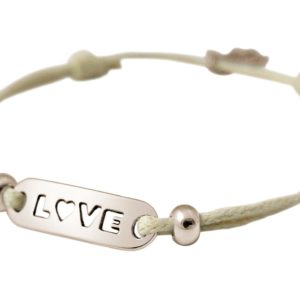 Gemshine - Damen - Armband - WISHES - LOVE - Silber - Nude