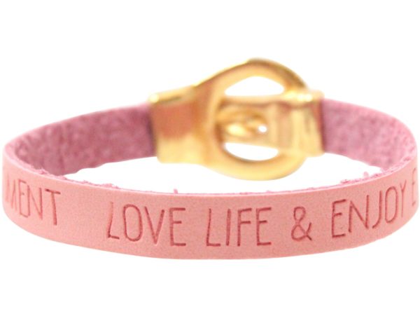 Gemshine - Damen - Armband - WISHES - Rosa - Pink - Gürtel - Schnalle - Magnetverschluss - Image 3