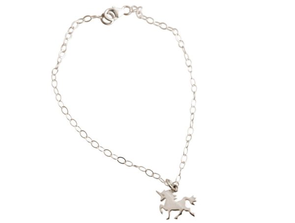 GEMSHINE Armband mit Einhorn. Armkette aus 925 Silber mit einer Länge von 18 cm. Massiv 925 Silber, vergoldet, rosé vergoldet. Made in Spanien. Geschenketui - Image 3