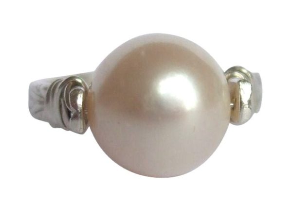 Gemshine - Damen - Ring - Spannring - 925 Silber - Zuchtperle - Weiß - 8mm, Ringgröße:55 (17.5) - Image 3