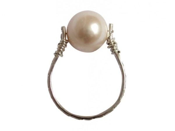 Gemshine - Damen - Ring - Spannring - 925 Silber - Zuchtperle - Weiß - 8mm, Ringgröße:55 (17.5) - Image 5