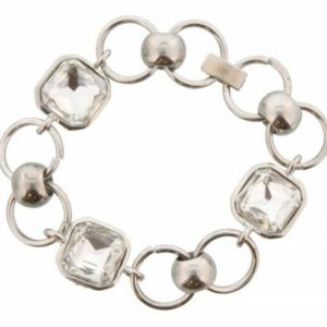 Armband silber mit Glitzer Steine Zirkonia Armschmuck groß modern