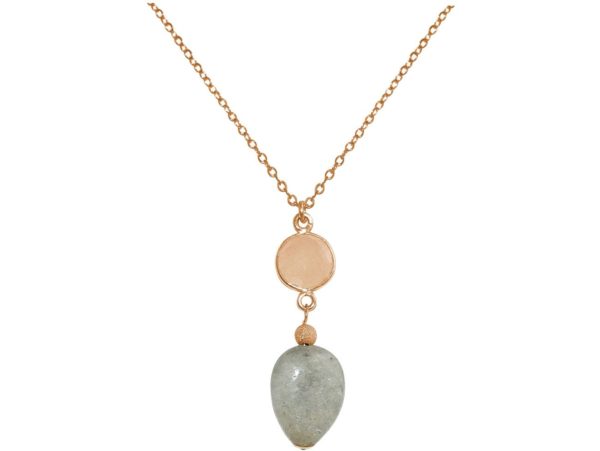 GEMSHINE Halskette mit Aquamarin und Rosenquarz. Anhänger aus 925 Silber oder hochwertig vergoldet an 60 cm Kette. Made in München / Deutschland. Im edlen Etui geliefert. Auch als Set mit Ohrringen. - Image 5