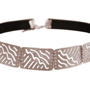 GEMSHINE Damenhalskette Choker in Silber, vergoldet oder rose. Längenverstellbares schwarzes Samtband. Made in München / Germany. Qualitätsvoller Schmuck im edlen Etui., Metall Farbe:Silber