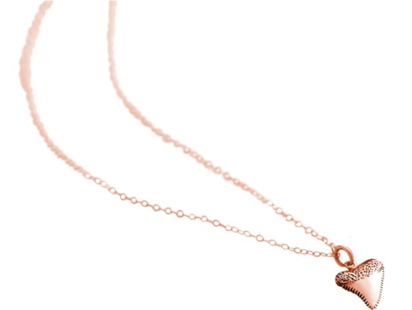 GEMSHINE Maritim Nautics Halskette mit Haifisch Zahn aus 925 Silber, hochwertig vergoldet oder rose im Navy Stil - Made in Madrid, Spanien, Metall Farbe:Silber rose vergoldet - Image 4