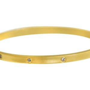Gemshine - Damen - Armband - Armreif - WISHES - Sparkle - Glanz - Funkeln - Gold - 4 mm