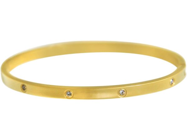 Gemshine - Damen - Armband - Armreif - WISHES - Sparkle - Glanz - Funkeln - Gold - 4 mm - Image 3