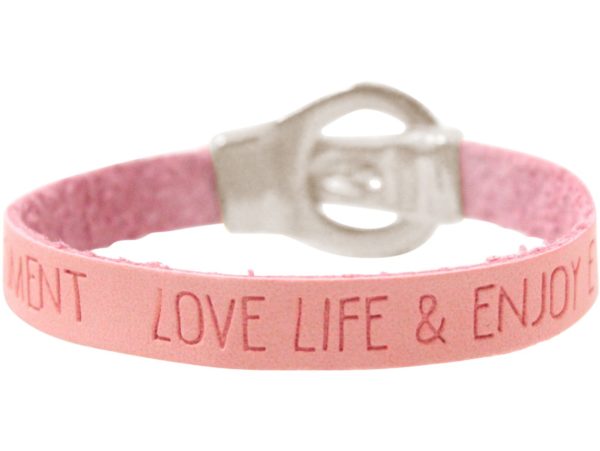 Gemshine - Damen - Armband - WISHES - Rosa - Pink - Gürtel - Schnalle - Magnetverschluss - Image 3