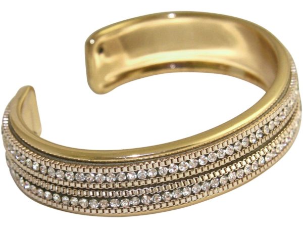 GEMSHINE Armreif mit Lederband und Strass. Armband versilbert, vergoldet oder rose vergoldet. Made in Madrid / Spain. Qualitätsvoller Schmuck im edlen Etui. - Image 4