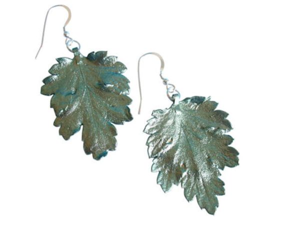 Gemshine - Damen - Ohrringe - 925 Silber - Blatt - Chrysanthem - Natur - 3,5 cm - Image 3