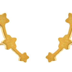 GEMSHINE Hochwertige Ohrringe mit Sternenkonstellation. Stern Ohrstecker in Silber, vergoldet, rose. Qualitätsvoller Schmuck Made in Madrid / Spain.
