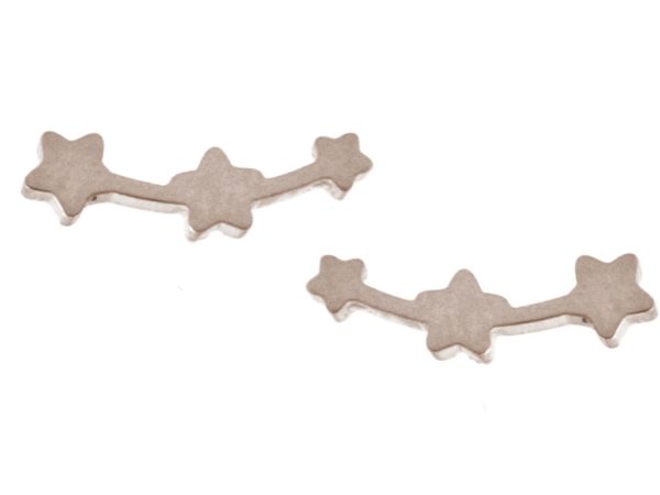 GEMSHINE Hochwertige Ohrringe mit Sternenkonstellation. Stern Ohrstecker in Silber, vergoldet, rose. Qualitätsvoller Schmuck Made in Madrid / Spain. , Metall Farbe:Silber - Image 3
