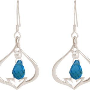 GEMSHINE Damenohrringe aus 925 Silber mit YOGA Lotusblumen und Topas Quarzen. Edelsteine hervorragender Qualität und Farbe. Made in Madrid / Spanien. Im eleganten Schmucketui und Geschenkverpackung