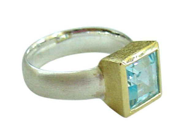 Gemshine - Damen - Ring - Silber 925 - Vergoldet - Topas - Blau, Ringgröße:52 (16.6) - Image 5