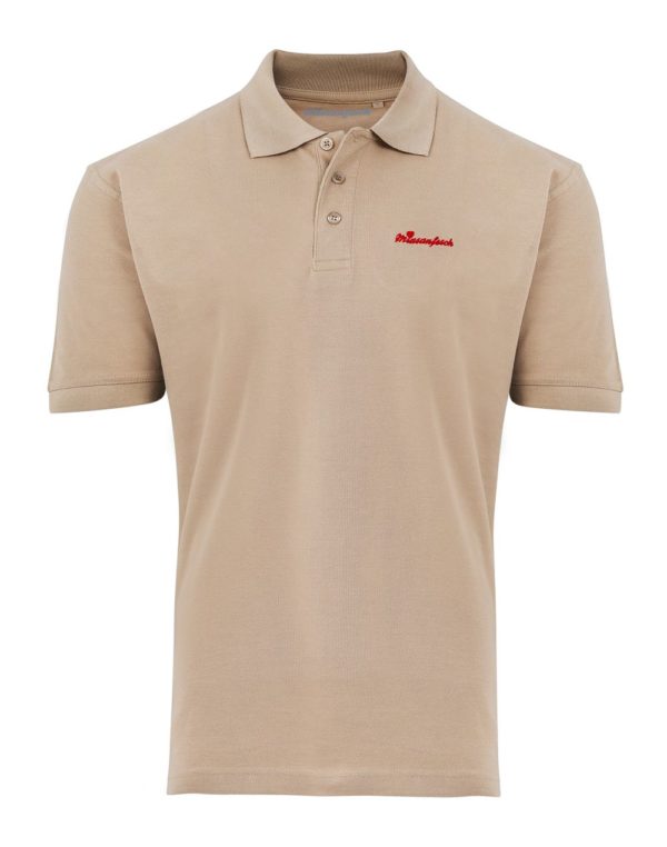 MIASANFESCH, Mia san Bayern Herren Hemd Polo Shirt hochwertig Sand Größe M