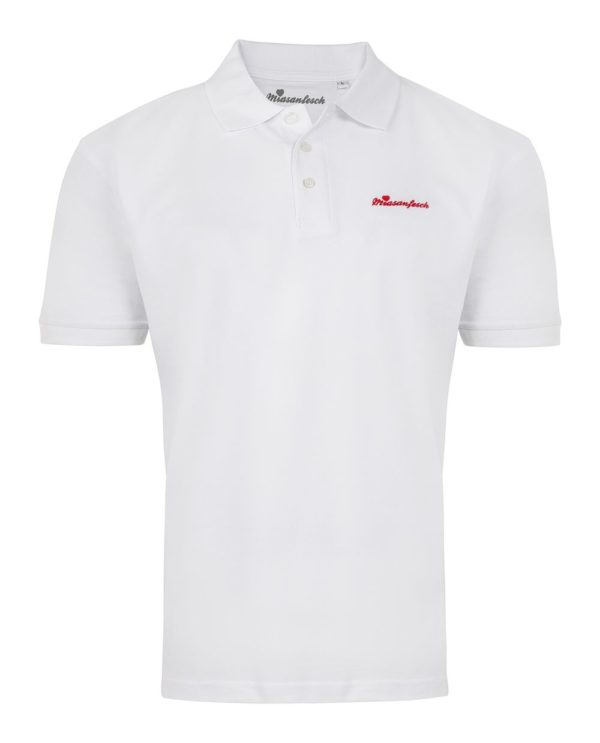 MIASANFESCH, Mia san Bayern Herren Hemd Polo Shirt hochwertig Weiss Größe XXXL