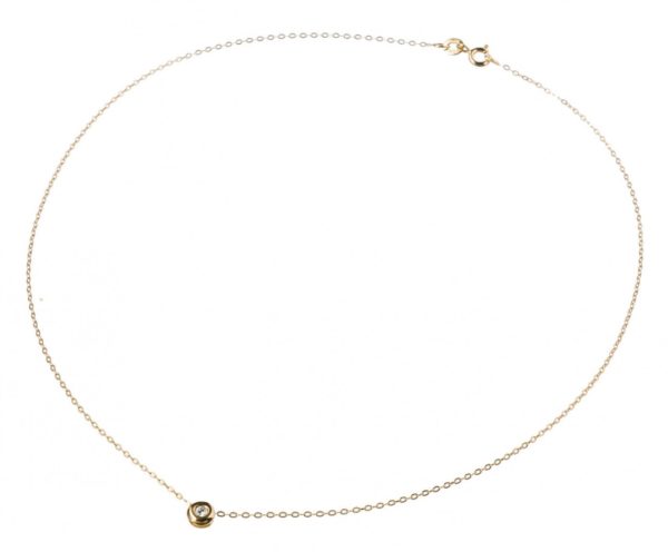 Gemshine - Damen - Halskette - Anhänger - 0,03 Karat Diamant - 925er Sterling Silber vergoldet - 42 cm - Image 4