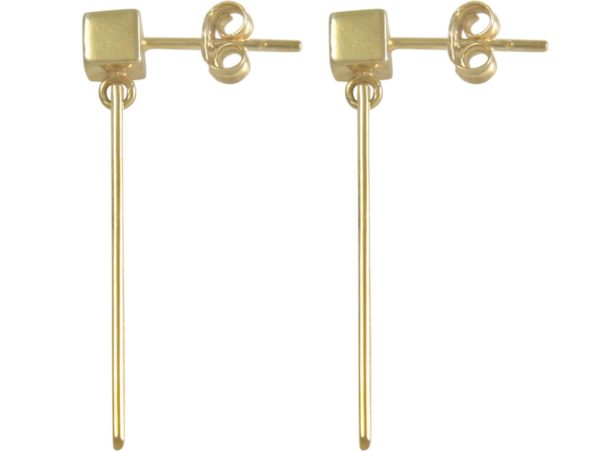 Gemshine - Damen - Ohrringe - Ohrhänger - Filigran - Minimalistisch - Geometrisch - Design - Vergoldet - 4,2 cm - Image 3