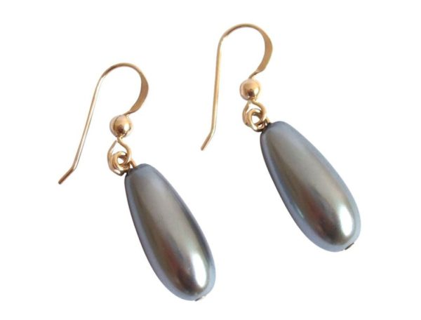 GEMSHINE Damenohrringe mit Tahiti grauen Perlen Tropfen. 2,5 cm lange hochwertig vergoldete Ohrhänger - Made in München / Germany - Im eleganten Schmucketui mit Geschenkverpackung geliefert. - Image 3