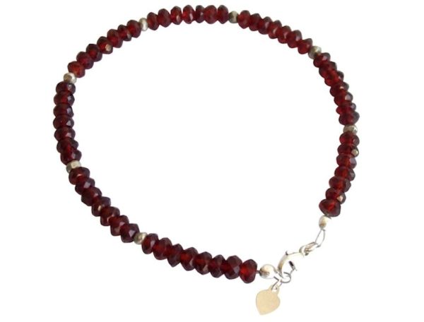 Gemshine - Damen - Armband  - 925 Silber - Granat - Facettiert - Rot - Dunkelrot - Image 4